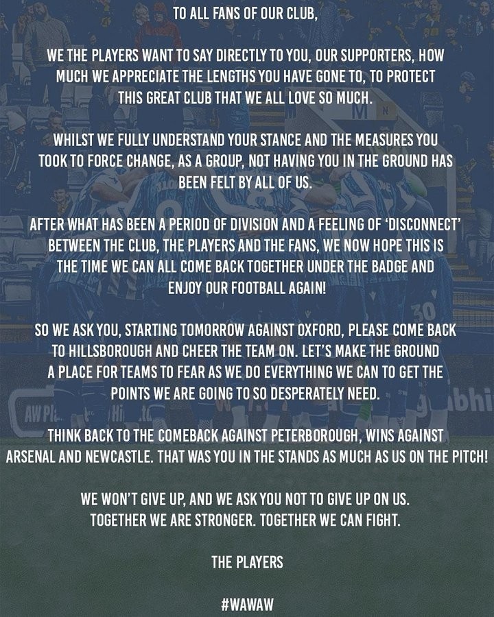 英冠垫底！谢周三发公开信呼吁球迷支持：希望大家能到场助威